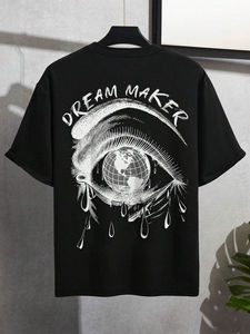 Camiseta de algodón suave 100% lavada con ácido Vintage impresa personalizada para hombres Gimnasio de fitness digital Hecho en Pakistán - Product Image 2