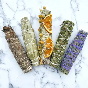 Bộ 5 Hot Bán Californian Trắng Sage hoa oải hương eucalpytus hương thảo Smudge Sticks