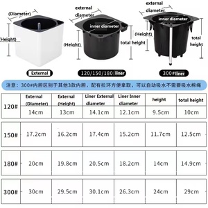 Gt01 Bloempot Nhựa Tự Tưới Nước Trồng Hiện Đại Trang Trí Vuông Chậu Hoa Cho Tất Cả Các Nhà Máy Trong Nhà Hoa Và Các Loại Thảo Mộc - Product Image 3