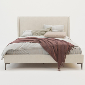 Juego de dormitorio de lujo, tamaño King, marcos de cama de madera maciza dorados y europeos, cama de madera de lujo con armario - Product Image 5