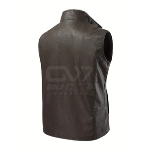 Custom Made Design Top Selling Wholesale Leather <b>Vests</b> Breathable Customized Good Quality Leather <b>Vest</b> - Product Image 2