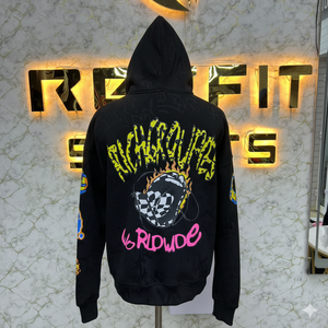 เสื้อฮู้ดซิปพิมพ์ลายหน้าจอที่ลูกค้าต้องการวัสดุสดใหม่ - Product Image 2
