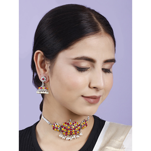 Collier ras du cou en zircon jaune pour soirée - Product Image 5