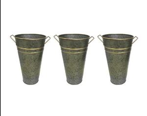 Maceta de Metal Galvanizado PARA EL Hogar, Maceta Moderna Ecológica para Decoración de Jardín, Interior y Exterior - Product Image 1