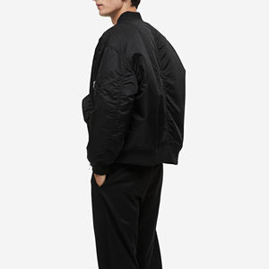 Veste bomber d'hiver en satin pour homme, nouvelle conception, couleur personnalisée, coupe-vent, de haute qualité, veste bomber de style lettreman, vente en gros 2024 - Product Image 4