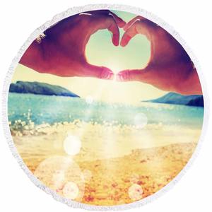 Serviette de plage en coton 350 GSM personnalisable, imprimée numériquement, style tropical, pour l'été, la salle de sport, les vacances, la piscine - Product Image 2