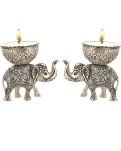 Cuenco para Frutos Secos con Forma de Elefante, Caja de Dulces de Plata Alemana con Forma de Elefante, Decoración para el Hogar y la Oficina, Objeto Decorativo, Regalo Festivo para Diwali - Product Image 2