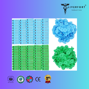 Étiquette d'oreille en plastique TPU vétérinaire réutilisable pour le bétail Étiquettes marqueurs en métal pour bétail Identification d'animaux de vache veau PC Animaux de la ferme - Product Image 6