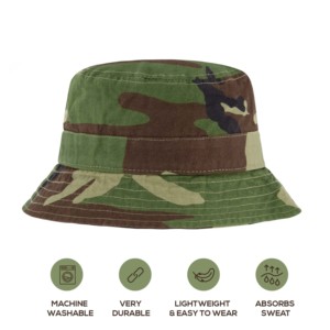 100% Cotton Canvas Bucket Hat Fashionable Knitted High Quality Unisex Casual Striped Summer <b>Beach</b> Wear - Product Image 6