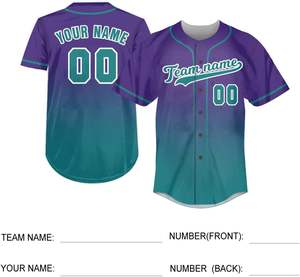 Maillots de baseball OEM personnalisés brodés chemise de sport en polyester à boutons complets ensemble uniforme de baseball pour jeunes respirant - Product Image 4