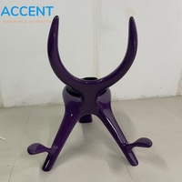 Fauteuil d'appoint en fibre de verre massif sculpté en forme de corne de taureau, avec coussin rembourré, chaise longue design, couleur personnalisée, décoration de villa