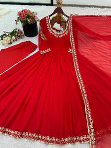 เสื้อผ้าอินเดียปากีสถานแบบลำลองใหม่ชุดปาร์ตี้ปากัสชุดปักลายลูกไม้หนักไมโครหนักย้อนกลับได้ - Product Image 4