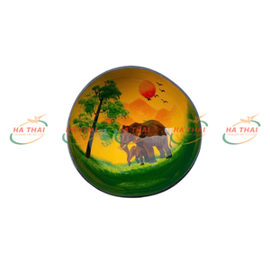 Vietnam <b>Coconut</b> <b>Shell</b> Bowl Handcrafted Lacquerware Food-Safe Coating Eco-Friendly Non-Toxic Minimalist Design for Home Interior - Product Image 6