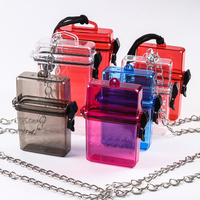 Étui à cigarettes transparent avec sangle de cou personnalisée, étanche, pochette de rangement pour briquet, style Ins, accessoires de fumeur portables