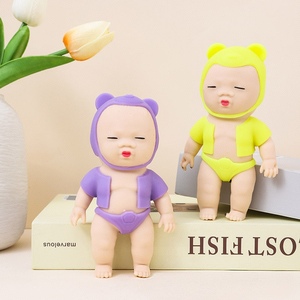 Ugly Cute Unzip Doll Pinch Music Slow Rebound Black Rubber Palm <span class=keywords><strong>Toy</strong></span> Lala Music Youth - Product Image 4