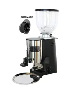 MOLINILLO DE CAFÉ PROFESIONAL ITALIANO DE CALIDAD DOSIFICADOR AUTOMÁTICO PARA CAFES HORECAFLAT BURRS 64mm NEGRO