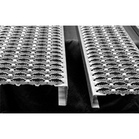 Plaque de sécurité antidérapante perforée en aluminium pour passerelle de plateforme, marche en métal perforé