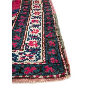 Aalam Hand Knotted Wool <b>Rugs</b> Pink & Purple Medallion Pattern for Home-Paem-6 - Product Image 4