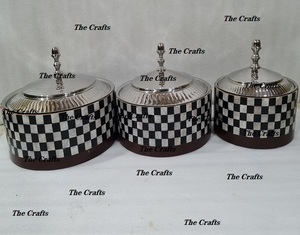 ภาชนะใส่อาหารที่ทำจากไม้และงานแม่ของไข่มุกหม้อปรุงอาหารจานร้อนพร้อมฝาเหล็ก - Product Image 6