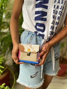 กระเป๋าสตางค์หนังขนสัตว์สำหรับผู้หญิงกระเป๋าสตางค์ผู้หญิงหลายลายหนังวัวแท้ใหม่กระเป๋าสตางค์หลากสีมีสไตล์ - Product Image 3