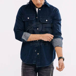 <b>Men</b> Street Casual <b>Jeans</b> <b>Shirt</b> Long Sleeve Fashion Top <b>Men</b> Everyday <b>Jeans</b> <b>Shirt</b> Modern Slim Fit <b>Shirt</b> - Product Image 5