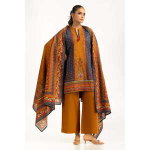 Traje Estampado Khaddar de 3 Piezas Estilo Casual IUSTKSD-1190 - Product Image 3