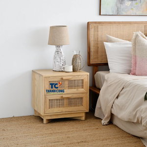 ARMOIRE EN ROTIN NATUREL de vente chaude avec portes décoratives pour décor à thème côtier et rangement élégant - Product Image 1