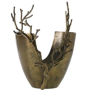 Decoración para el hogar, cuenco de flores de Metal antiguo de latón con asta, diseño único, decoración de mesa, cuenco de flores para sala de estar - Product Image 1