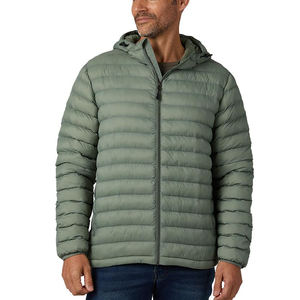 Veste d'hiver personnalisée sans capuche, couleur unie, fermeture éclair, col montant, veste matelassée en coton pour homme, veste matelassée, veste à bulles pour homme - Product Image 1