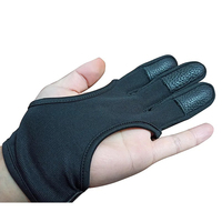 Gants de tir à l'arc pour adultes, demi-doigts, en cuir, antidérapants, légers, respirants, coupe-vent, avec fermeture auto-agrippante