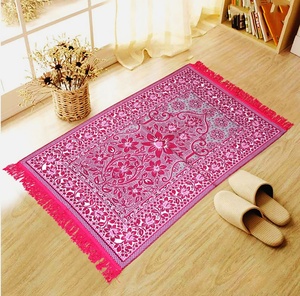 Recién llegado, juego de regalo islámico Janamaz estilo Kilim, alfombra de oración Sejadah de poliéster lavable, alfombra para uso doméstico, elementos esenciales de oración musulmana - Product Image 6