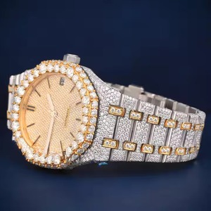 Bijoux en moissanite complet Montres avec certifications Vente Custom Bust Down Diamond Iced Out Vvs Women Moissanite Watch - Product Image 2