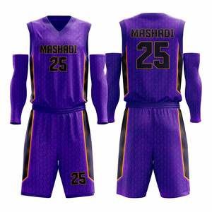 Uniformes de Baloncesto Personalizados al por Mayor con Impresión por Transferencia de Calor para Adultos, Tela de Poliéster de Alta Calidad, Protección UV, Transpirable - Product Image 4