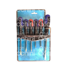 JEU DE TOURNEVIS 6 PIÈCES: 2 tournevis cruciformes PH1Z75mm PH2x100mm 4 tournevis à fente 4x100mm 5x100mm 6x125mm 8x150mm - Product Image 1