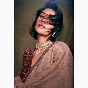 Les plus recherchés Indien Prêt-à-Porter Net Sari Exclusif Heavy Mono Banglori Saree Noces Indian Boutique silk saree - Product Image 2