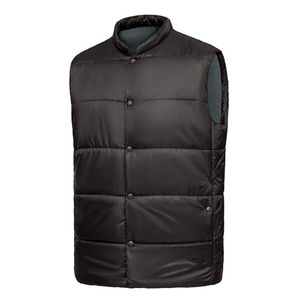 เสื้อกั๊กขนเป็ดน้ำหนักเบาสำหรับผู้ชายผ้าแคนวาสสำ100% ผ้าโพลีเอสเตอร์ผ้าใบกันลมมีซิป - Product Image 1