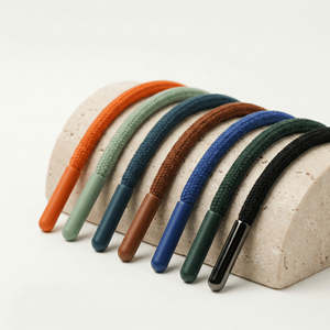 Cordón Trenzado de 8 Hilos Ecológico con Logotipo Personalizado |   100% Algodón, Acabado Encerado Opcional, Puntas con Aglet, Suministro al por Mayor OEM/ODM - Product Image 5