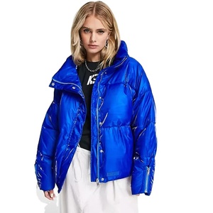 Customize Shiny Waterproof Memory Women's Quilted <b>Jackets</b> Standard Cold Weather Streetwear Plus Size <b>Short</b> Bubble <b>Jacket</b> Logo - Product Image 1
