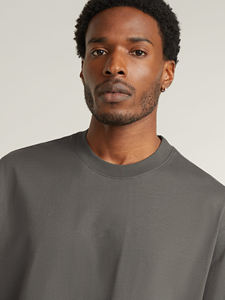 Camisetas personalizadas de algodón de peso pesado de alta calidad, camiseta de hombre lavada con ácido, camiseta de manga corta ajustada regular - Product Image 2