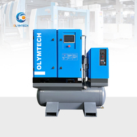 Compresseur d'Air à Vis Intégré 250L 400L avec Réservoir d'Air 7.5Kw 11Kw 15Kw Fixe OEM ODM Doté d'un Moteur PLC et Sécheur d'Air