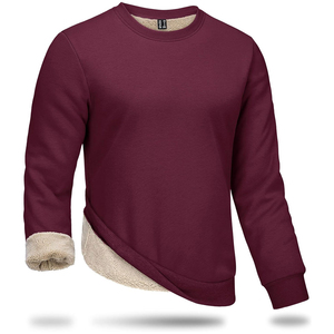 2025 Men's High Quality Custom <b>Sweatshirts</b> Long Sleeve O-Neck Casual Streetwear Winter Solid Cotton/Polyester Breathable <b>Plain</b> - Product Image 6