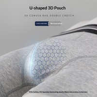 Sous-vêtements pour hommes respirants, ultra doux, anti-humidité, sans étiquette, allongés, pour usage quotidien, en gros, stock usine