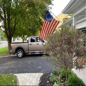 Drapeau américain Betsy Ross taché de teinture de thé, 13 étoiles, 4x6, vintage, pour extérieur, 13 colonies, robuste, 225g, USA TOP FLAGSINC - Product Image 2