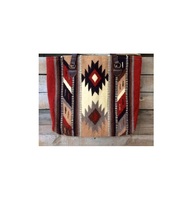 Meilleure vente de sacs pour femmes en laine de qualité supérieure Western Navajo Print Geometrical Design Dual Pin Buckle Closure Double Strap