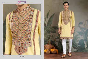 ผ้าไหม viscos พร้อมด้ายเย็บปักถักร้อยคน kurta ผู้ส่งออกทั่วโลกในอัตราการขายทั้งหมดจาก surat - Product Image 5