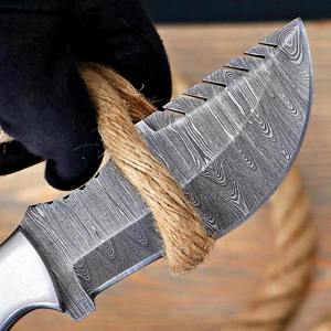 Couteaux de camping de chasse faits à la main professionnels couteau de chasse avec étui en cuir et manche en bois - Product Image 6