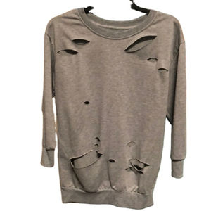 2025 Venta caliente hombres sudadera desgastada transpirable moda diseño personalizado desgastado sudaderas personalizadas 100% algodón - Product Image 5