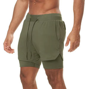 High Street Style Cierre de cintura elástica Patrón sólido Pantalones cortos de compresión Ropa de entrenamiento de gran tamaño Pantalones cortos de compresión - Product Image 1