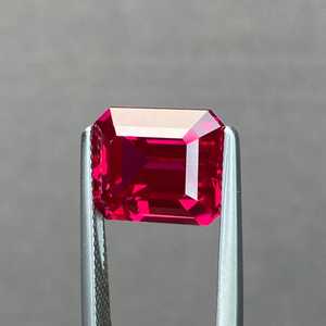 พลอยทับทิมสีชมพูสำหรับปลูกเกรดสูงได้รับการรับรองการตัดเพื่อทำเครื่องประดับ - Product Image 3