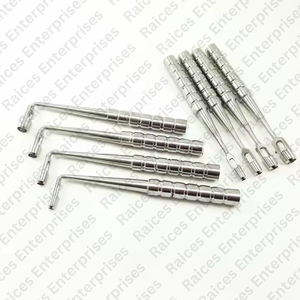 Instrumentos Dentales de Implante, Perforador de Tejido Manual y Raspador de Hueso, Rectos y Curvos, con Certificación CE - Product Image 1